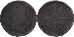 World Coins - Spain, Isabel II, 8 Maravedis, 1838, Segovia, Copper, , KM:531.3