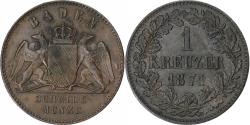 World Coins - Grand Duchy of Baden, Friedrich I, Kreuzer, 1871, Karlsruhe, Copper,