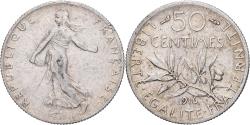 World Coins - France, 50 Centimes, Semeuse, 1916, Paris, Silver, , Gadoury:420