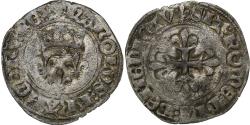 World Coins - France, Charles VI, Florette, 1419, Paris, 3rd issue, Billon,