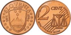 World Coins - Slovenia, 2 Euro Cent, Fantasy euro patterns, Essai-Trial, Proof, Copper