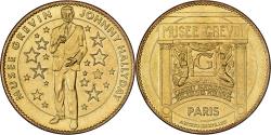 World Coins - France, Token, Musée Grévin, Johnny Hallyday, Copper-nickel Aluminium