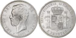 World Coins - Spain, Amadeao I, 5 Pesetas, 1871, Madrid, , Silver, KM:666