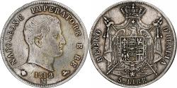 World Coins - Kingdom of Italy, Napoleon I, 5 Lire, 1812, Milan, Silver,