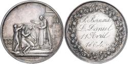 World Coins - France, Medal, 1864, Silver, Montagny, Mariage,