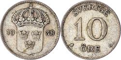 World Coins - Coin, Sweden, Gustaf V, 10 Öre, 1938, AB Myntverket, , Silver, KM:780