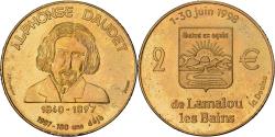 World Coins - France, 2 Euro, Lamalou les Bains - Alphonse Daudet, 1998,