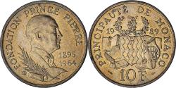 World Coins - Monaco, Rainier III, 10 Francs, 1989, , Nickel-Aluminum-Bronze, KM:162