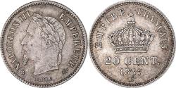 World Coins - Coin, France, Napoleon III, 20 Centimes, 1867, Strasbourg, , Silver