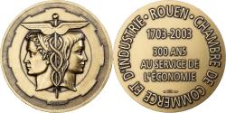 World Coins - France, Medal, Chambre de Commerce et d'Industrie de Rouen, 2003, Bronze