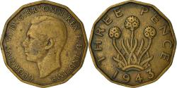 World Coins - Coin, Great Britain, 3 Pence, 1943, , Brass, KM:849