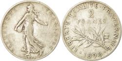 World Coins - Coin, France, Semeuse, 2 Francs, 1898, Paris, , Silver, KM:845.1