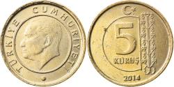 World Coins - Coin, Turkey, 5 Kurus, 2014, , Brass, KM:1240