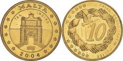 World Coins - Malta, Fantasy euro patterns, 10 Euro Cent, 2004, , Brass