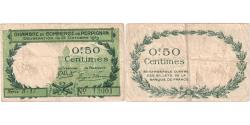 World Coins - France, Perpignan, 50 Centimes, 1919, VF(20-25), Pirot:87-27