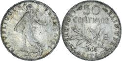 World Coins - Coin, France, Semeuse, 50 Centimes, 1908, Paris, , Silver, KM:854