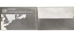 World Coins - France, Medal, United Nations Flags, Poland, Silver,