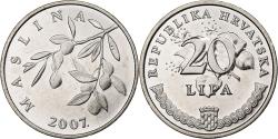 World Coins - Croatia, 20 Lipa, 2007, Nickel plated steel, , KM:7