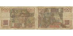 World Coins - France, 100 Francs, Jeune Paysan, 1952, 1952-10-02, VG(8-10), Fayette:28Bis/1