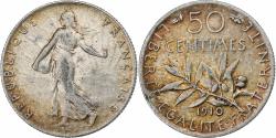 World Coins - Coin, France, Semeuse, 50 Centimes, 1910, Paris, , Silver, KM:854