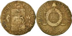 World Coins - Coin, France, Sol aux balances françoise, Sol, 1793, Lyon, , Bronze