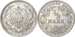 World Coins - GERMANY - EMPIRE, 1/2 Mark, 1916, Berlin, Silver, , KM:17