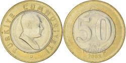 World Coins - Coin, Turkey, 50 New Kurus, 2005, Istanbul, , Bi-Metallic, KM:1168