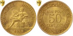 World Coins - Coin, France, Chambre de commerce, 50 Centimes, 1926, Paris, PCGS, MS64,