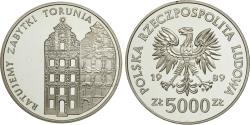 World Coins - Coin, Poland, 5000 Zlotych, 1989, Warsaw, , Silver, KM:192