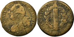 World Coins - Coin, France, 2 sols français, 2 Sols, 1792, Strasbourg, , Bronze