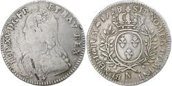 World Coins - France, Louis XV, 1/2 Ecu aux branches d'olivier, 1728/7, Montpellier, Silver