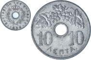 World Coins - Greece, 10 Lepta, 1954