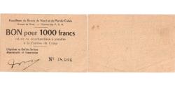 World Coins - France, 1000 Francs, BON POUR 1000 FRANCS PAS DE CALAIS, UNC(63)
