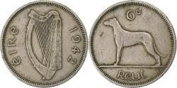 World Coins - Ireland, 6 Pence, 1942, Copper-nickel, , KM:13a