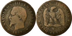 World Coins - Coin, France, Napoleon III, Napoléon III, 5 Centimes, 1855, Marseille
