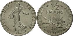 World Coins - Coin, France, 1/2 Franc, 1974, Paris, , Nickel, KM:P497, Gadoury:91.P1