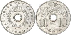 World Coins - Coin, Greece, 10 Lepta, 1969, , Aluminum, KM:78