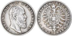 World Coins - Coin, German States, WURTTEMBERG, Karl I, Charles Ier, 2 Mark, 1877