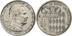 World Coins - Monaco, Rainier III, 1/2 Franc, 1995, Monnaie de Paris, BU, Nickel,