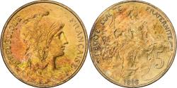 World Coins - France, 5 Centimes, Daniel-Dupuis, 1916 ★, Paris, Bronze,