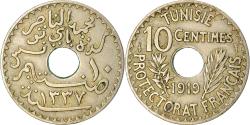 World Coins - Coin, Tunisia, Muhammad al-Nasir Bey, 10 Centimes, 1919, Paris,