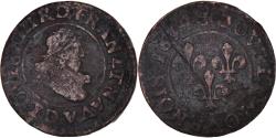 World Coins - Coin, France, Louis XIII, Double Tournois, 1634, Lyon, , Copper