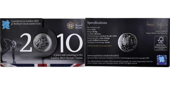 2012 OLYMPICS COUNTDOWN 5ポンド 銀貨 FP70 UC 5 Pounds - Elizabeth II (XXX Olympiad, Countdown 1; Silver
