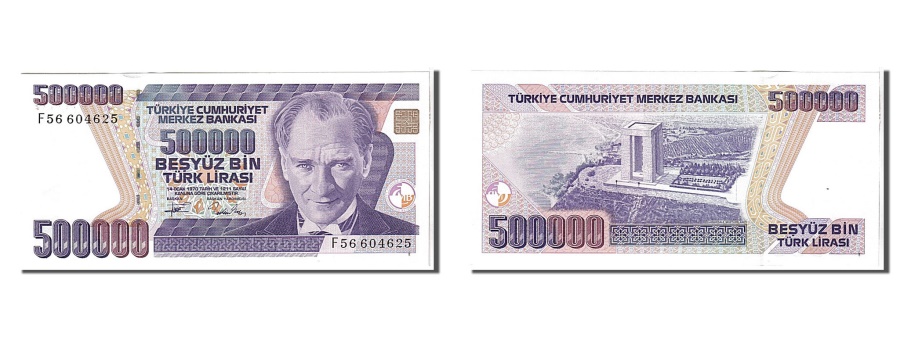 World Coins - Turkey, 500,000 Lira, 1993, KM #208, UNC(65-70)