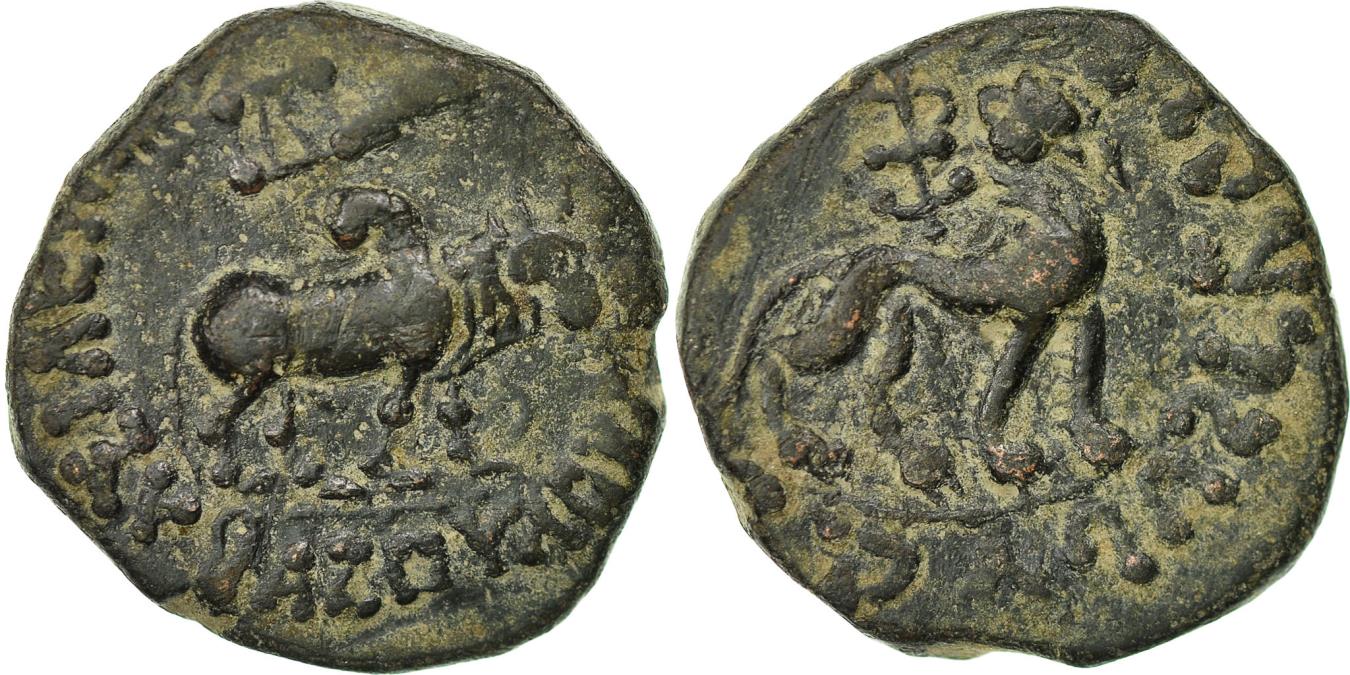 Indo-Scythian Kingdom, Azes, Bronze Æ, 57-12 BC, Bronze, , BMC:143