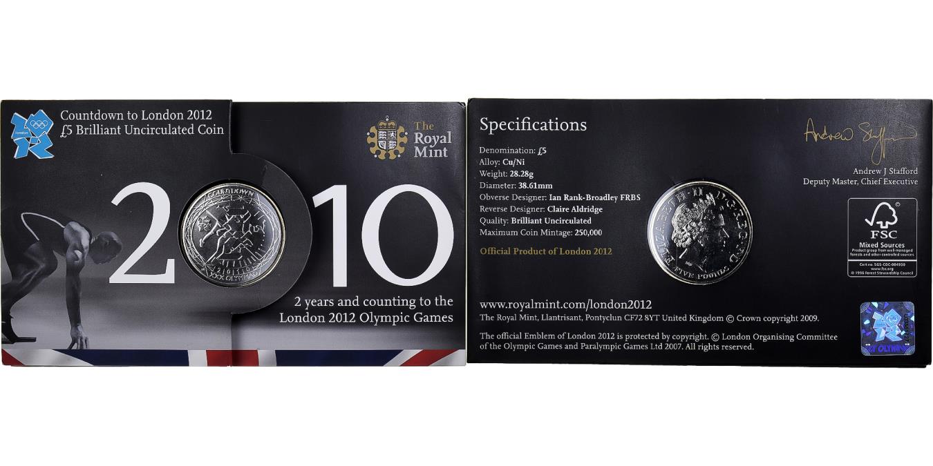 2012 OLYMPICS COUNTDOWN PIEFORT £5 銀貨 2012 Piefort S5£ Great Britain Olympics Countdown NGC PF70