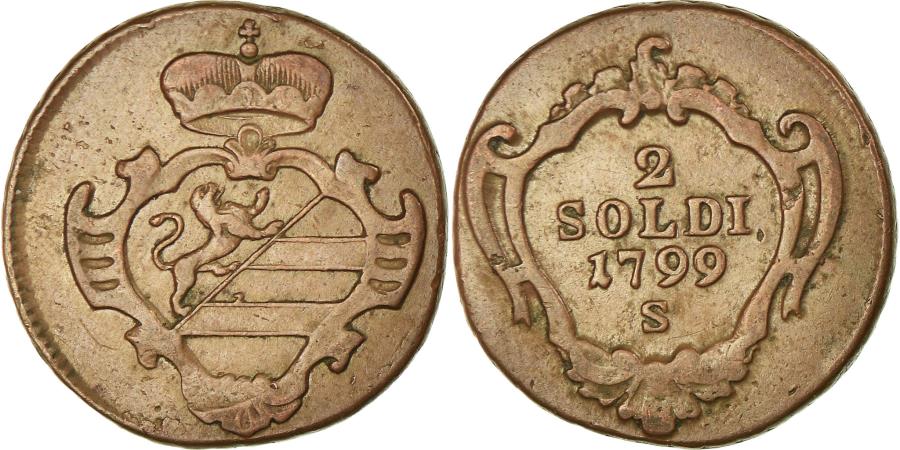 World Coins - Coin, ITALIAN STATES, GORIZIA, Francesco II, 2 Soldi, 1799, Schm,