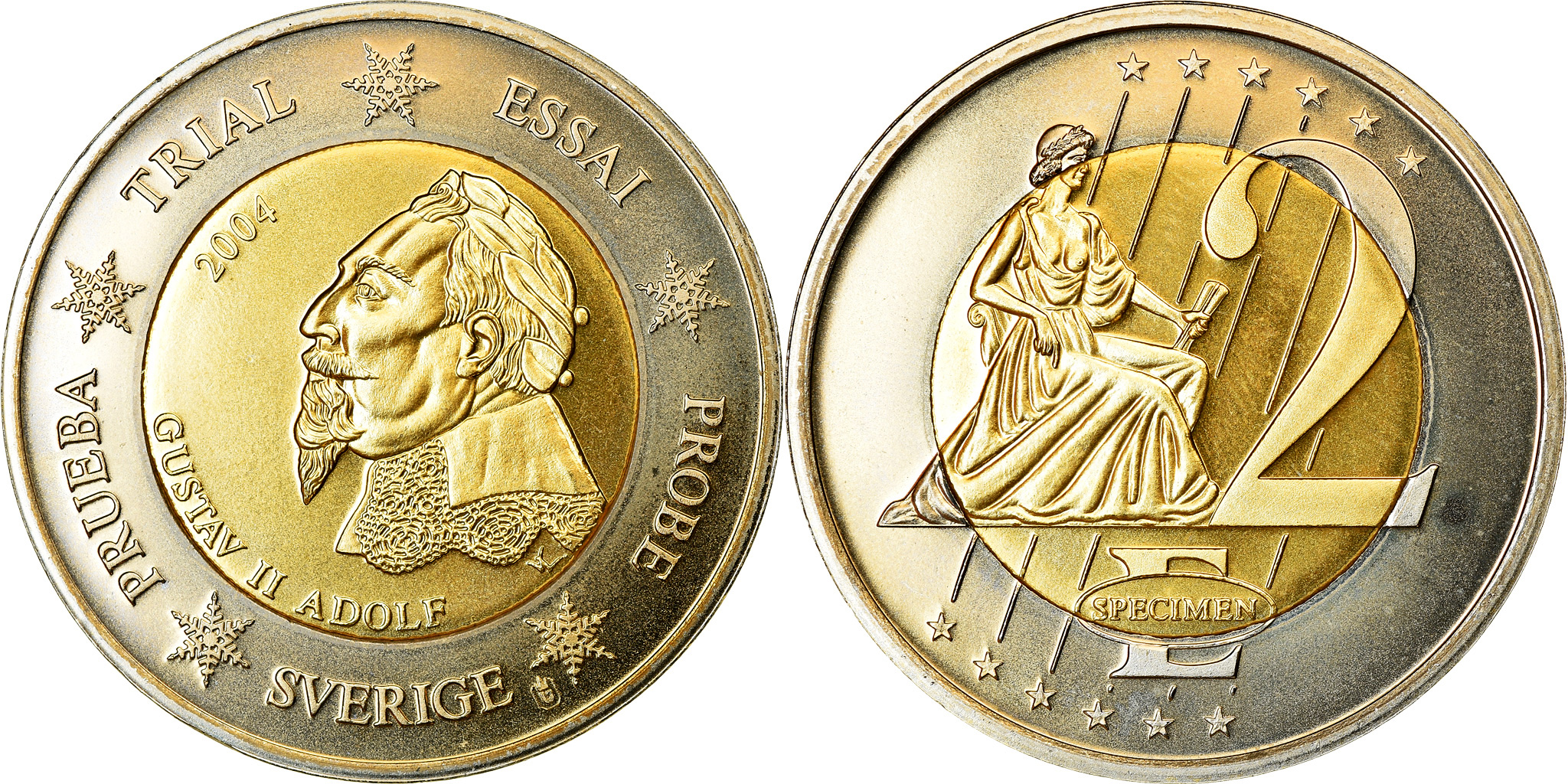 Sweden, 2 Euro, 2004, unofficial private coin, , Bi-Metallic