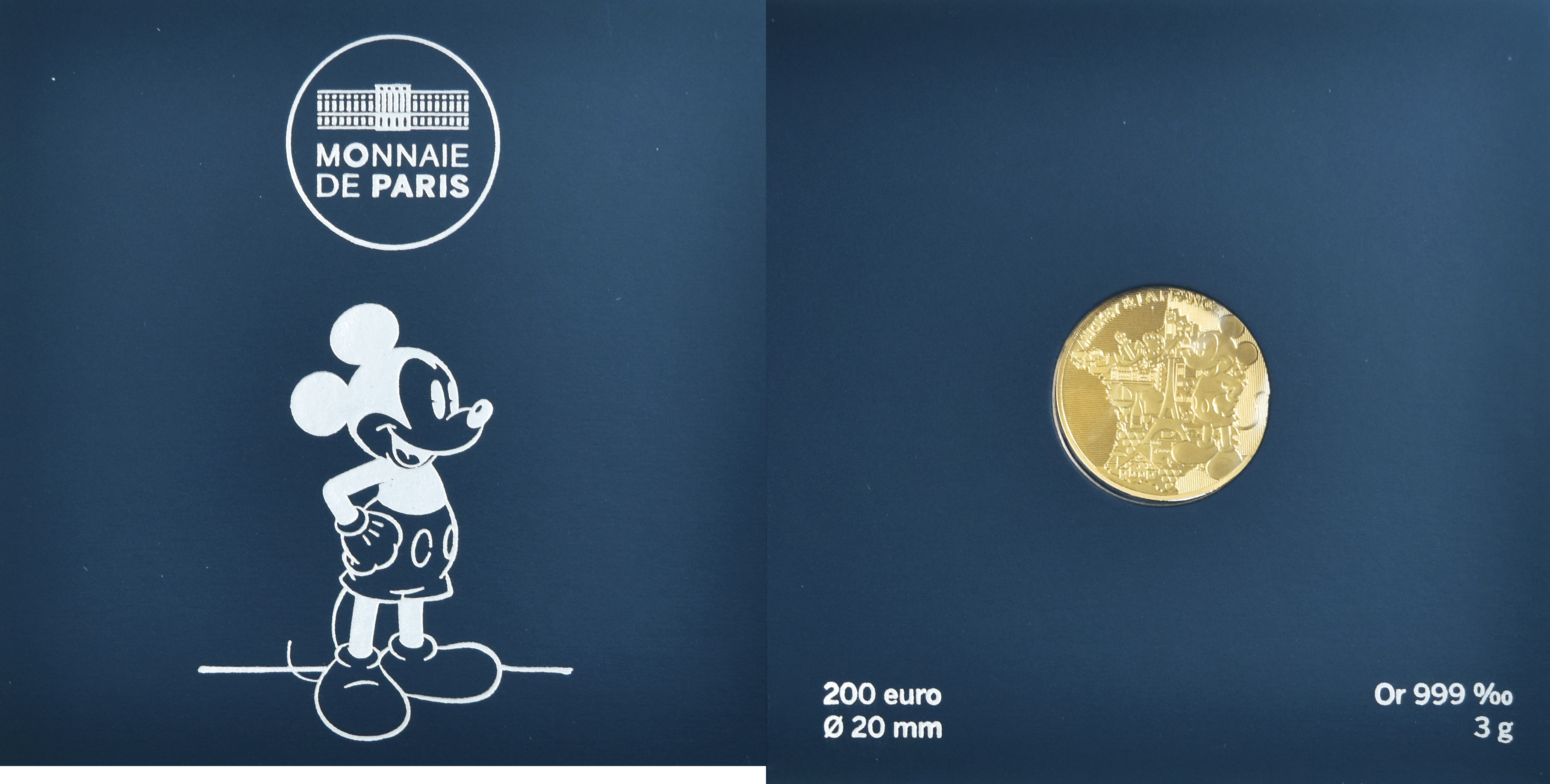 Mickey & La France セット № 02/20 France, Monnaie de Paris, 200 Euro, Mickey & la France, 2018