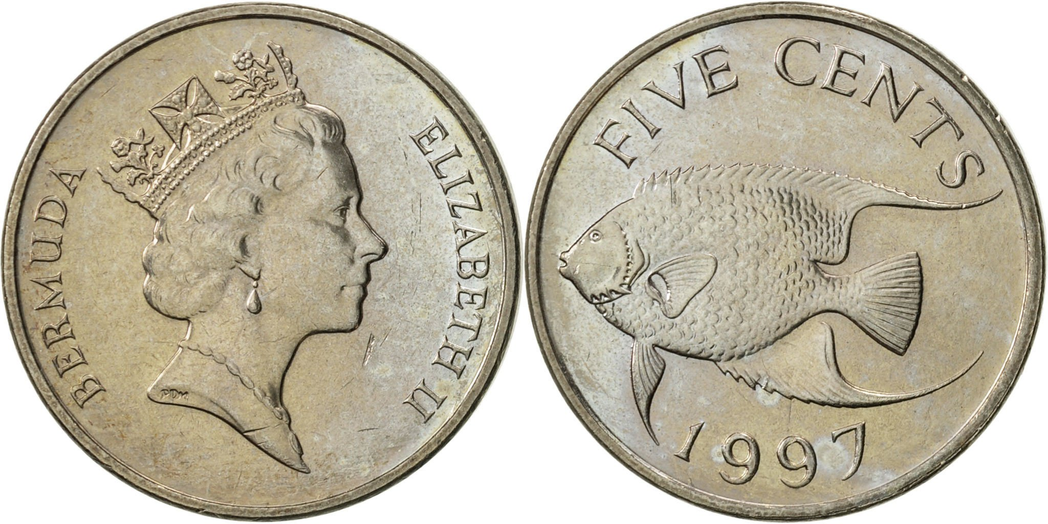 Bermuda, Elizabeth II, 5 Cents, 1997, , Copper-nickel, KM:45